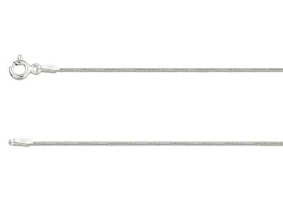 Kette Aus Feinem Schlangengeflecht 0,9 Mm, 55 Cm, 925er Silber - Standard Bild - 1