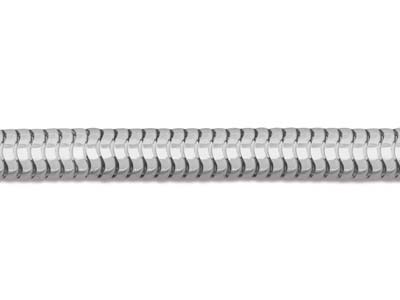 Schlangenkette Aus Sterlingsilber, Rund, 5,0 mm, 45 cm, Mit Echtheitsstempel - Standard Bild - 3