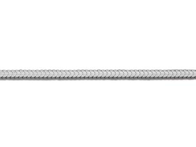 Schlangenkette Mit Quadratischen Gliedern 1,2 Mm, 40 Cm, Silber 925 - Standard Bild - 3