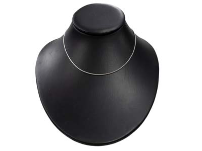 Schlangenkette Mit Quadratischen Gliedern 1,2 Mm, 40 Cm, Silber 925 - Standard Bild - 5