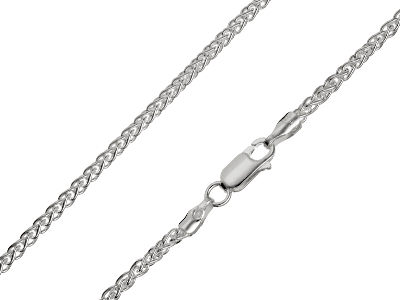 Spiga-kette Aus Sterlingsilber, 2,5mm, 40cm, Mit Echtheitsstempel