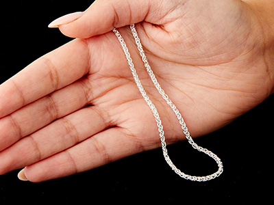Palmgliederkette 2,5 Mm, 40 Cm, Silber 925 - Standard Bild - 6