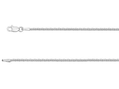 Spiga-kette Aus Sterlingsilber, Diamantschliff, 1,5mm, 40cm, Ohne Punzierung