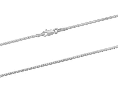 Spiga-kette Aus Sterlingsilber, Diamantschliff, 1,5 mm, 40 cm, Ohne Punzierung - Standard Bild - 2