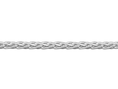 Spiga-kette Aus Sterlingsilber, Diamantschliff, 1,5 mm, 40 cm, Ohne Punzierung - Standard Bild - 3