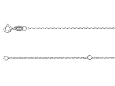 Kette Mit For\at-gliedern, Diamantgeschnitten, 1,3 Mm, 40-45 Cm, Silber 925 Ohne Punzierung - Standard Bild - 1