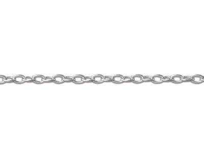 Kette Mit For\at-gliedern, Diamantgeschnitten, 1,3 Mm, 40-45 Cm, Silber 925 Ohne Punzierung - Standard Bild - 3