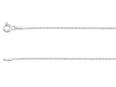 Kette Aus For\at-maschen, Diamantiert, Hammeroptik, 1,2 Mm, 40 Cm, Silber 925 Punzierung - Standard Bild - 1