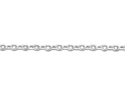 Kette Aus For\at-maschen, Diamantiert Und Gehämmert, 1,2 Mm, 45 Cm, Silber 925 Punzierung - Standard Bild - 3