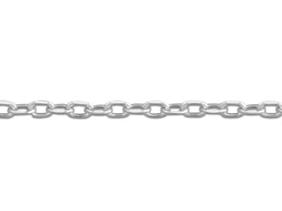 For\at-kette, Diamantiert, Gehämmert, 1,5 Mm, 40 Cm, Silber 925 Punzierung - Standard Bild - 3