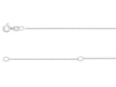 Kette Mit For\at-gliedern, Diamantgeschnitten, 0,90mm, 40-45 Cm, Silber 925 - Standard Bild - 1