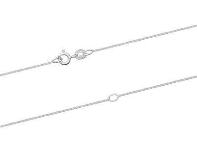Kette Mit For\at-gliedern, Diamantgeschnitten, 0,90mm, 45-50 Cm, Silber 925 - Standard Bild - 2
