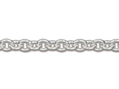 Gliederkette Aus Sterlingsilber, 28/14, 45 cm, Ohne Punzierung - Standard Bild - 3