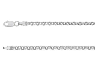 Gliederkette Aus Sterlingsilber, 33/12, 45 cm, Mit Echtheitsstempel - Standard Bild - 1