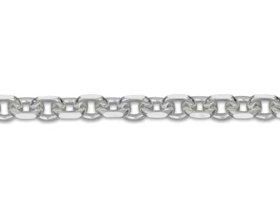 Kette Aus Diamantgeschnittenem Jaseron-mesh, Quadratisch 2,30 Mm, 45 Cm, Silber 925 Punzierung - Standard Bild - 3