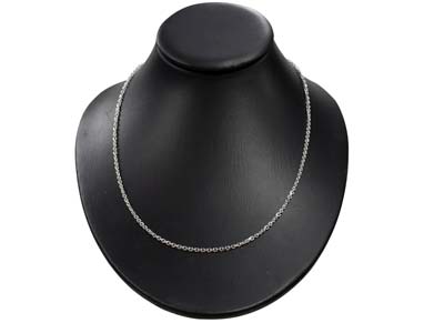 Jaseron-kette, Diamantgeschliffen, Quadratische Glieder 2,3 Mm, 55 Cm,silber 925 Echtheitsstempel - Standard Bild - 5
