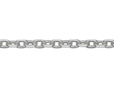 Jaseron-maschenkette, Diamantgeschliffen, Quadratische Glieder 1,9 Mm,40 Cm, Silber 925 Punzierung - Standard Bild - 3
