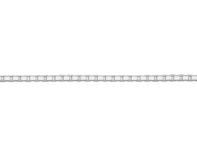 Venezianische Maschenkette Diamantiertem Spiegel 0,7 Mm, 45 Cm, 925er Silber - Standard Bild - 3