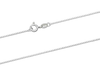 Spiegelkette Mit Quadratischer Masche 0,94 Mm, 40 Cm, 925er Silber - Standard Bild - 2