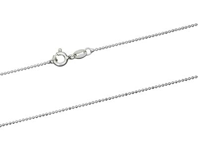 Diamantierte Kugelkette 1 Mm, 40 Cm, Silber 925 - Standard Bild - 2