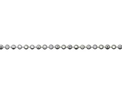 Diamantierte Kugelkette 1 Mm, 40 Cm, Silber 925 - Standard Bild - 3