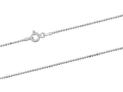 Kugelkette Diamantschliff 1,2 Mm, 40 Cm, Silber 925 - Standard Bild - 2