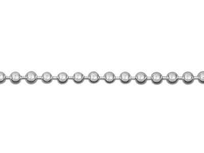 Kugelkette Aus Sterlingsilber, 1,5 mm, 40 cm, Ohne Punzierung - Standard Bild - 3