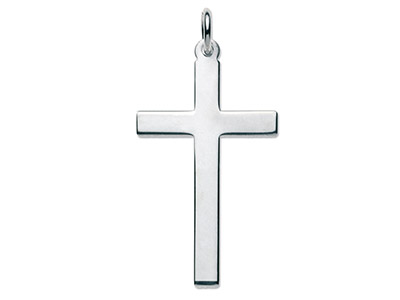 Anhänger Lateinisches Kreuz, 18 X 27,2 Mm, Silber 925
