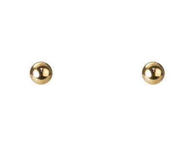 Ohrringe Kugel 4 Mm, Goldgefüllt