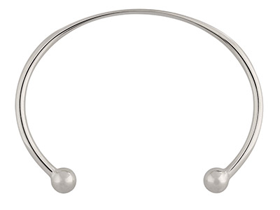 Kinderarmband Offenes Jonc Mit Gravurplatte, 50 Mm, Silber 925 - Standard Bild - 2