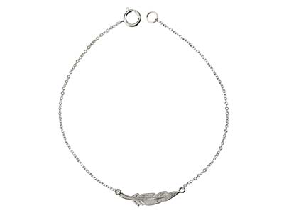 Federarmband Aus Sterlingsilber - Standard Bild - 1