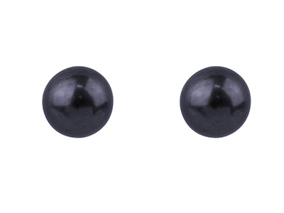 Ohrringe Schwarze Zuchtperle 4,5 Mm, Silber 925