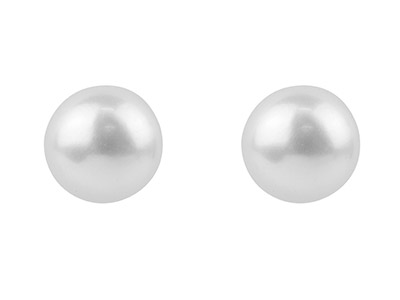 Ohrringe Weie Zuchtperle 8-9 Mm, Silber 925