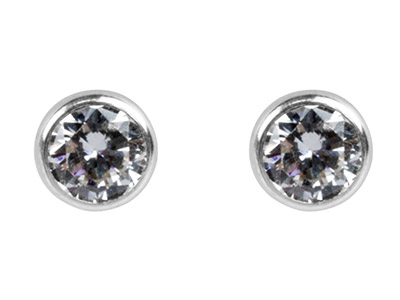 Ohrringe-Zirkonia-4-Mm,-Silber-925