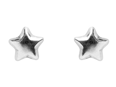 Ohrringe Aus Sterlingsilber, Stern-ohrstecker - Standard Bild - 1