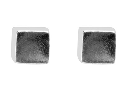Ohrringe Aus Sterlingsilber, Würfel-ohrstecker - Standard Bild - 1