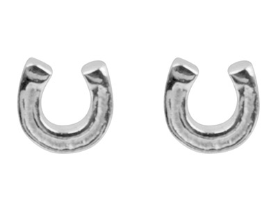 4 MM Hufeisen-ohrringe, 925er Silber