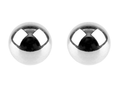 Ohrstecker Aus Sterlingsilber, 3mm, Kugel-ohrstecker Mit Ohrmutter,paar