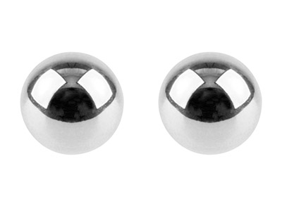 Ohrstecker Aus Sterlingsilber, 6mm, Kugel-ohrstecker Mit Ohrmutter, Paar