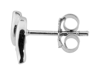 Ohrringe Tourbillon 10 MM Mit Einemzirkon 2 Mm, Silber 925 - Standard Bild - 2