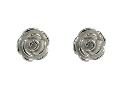 Ohrringe Ros{, Silber 925 - Standard Bild - 1