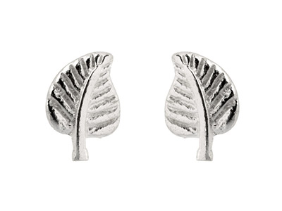 Blatt Ohrringe, 925er Silber