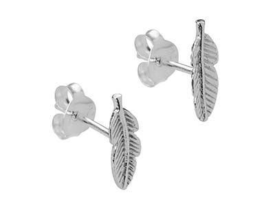 Ohrringe Plume 10,70 Mm, Silber 925 - Standard Bild - 2
