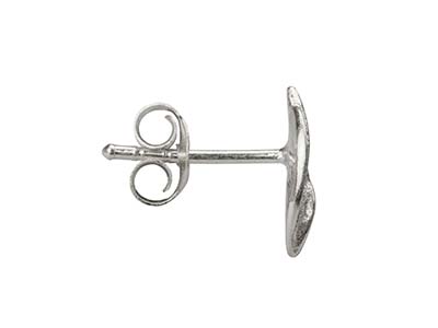Ohrringe Blatt 10 Mm, Silber 925 - Standard Bild - 3