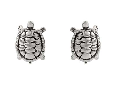 Schildkröten-ohrringe, 925er Silber