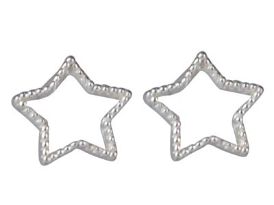 St Sil Star Outline Stud E/rings - Standard Bild - 1