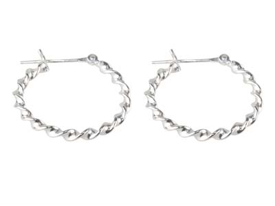 St Sil Twisted Hoop Erings