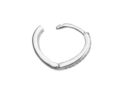 St Sil Teardrop With Cz Hoop Design E/rings - Standard Bild - 3