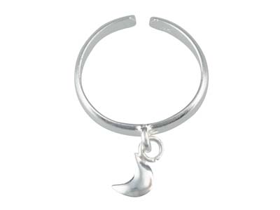 St Sil Toe Ring With Moon Charm - Standard Bild - 1