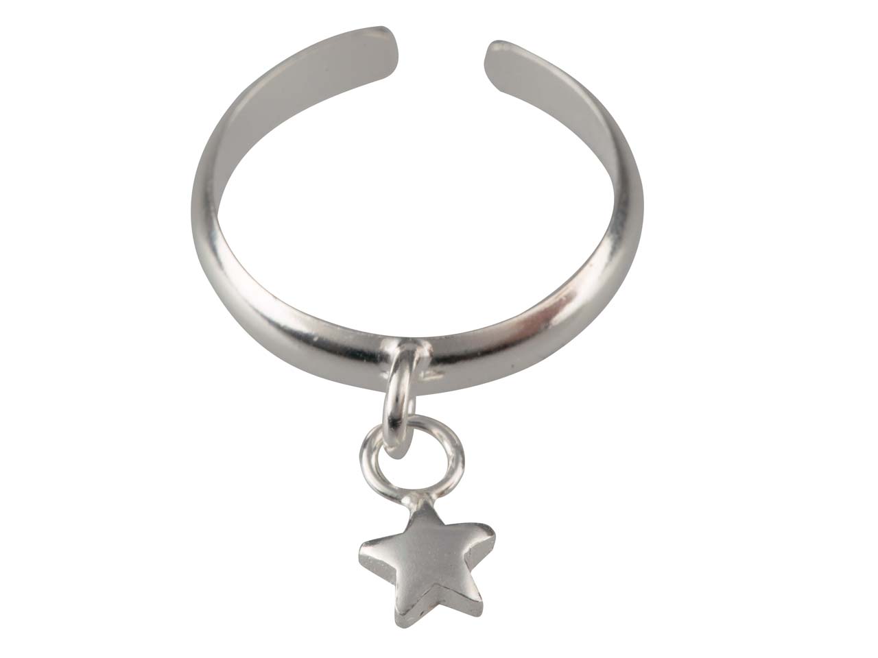 Zehenring, Anhänger Sternmotiv, Silber 925
